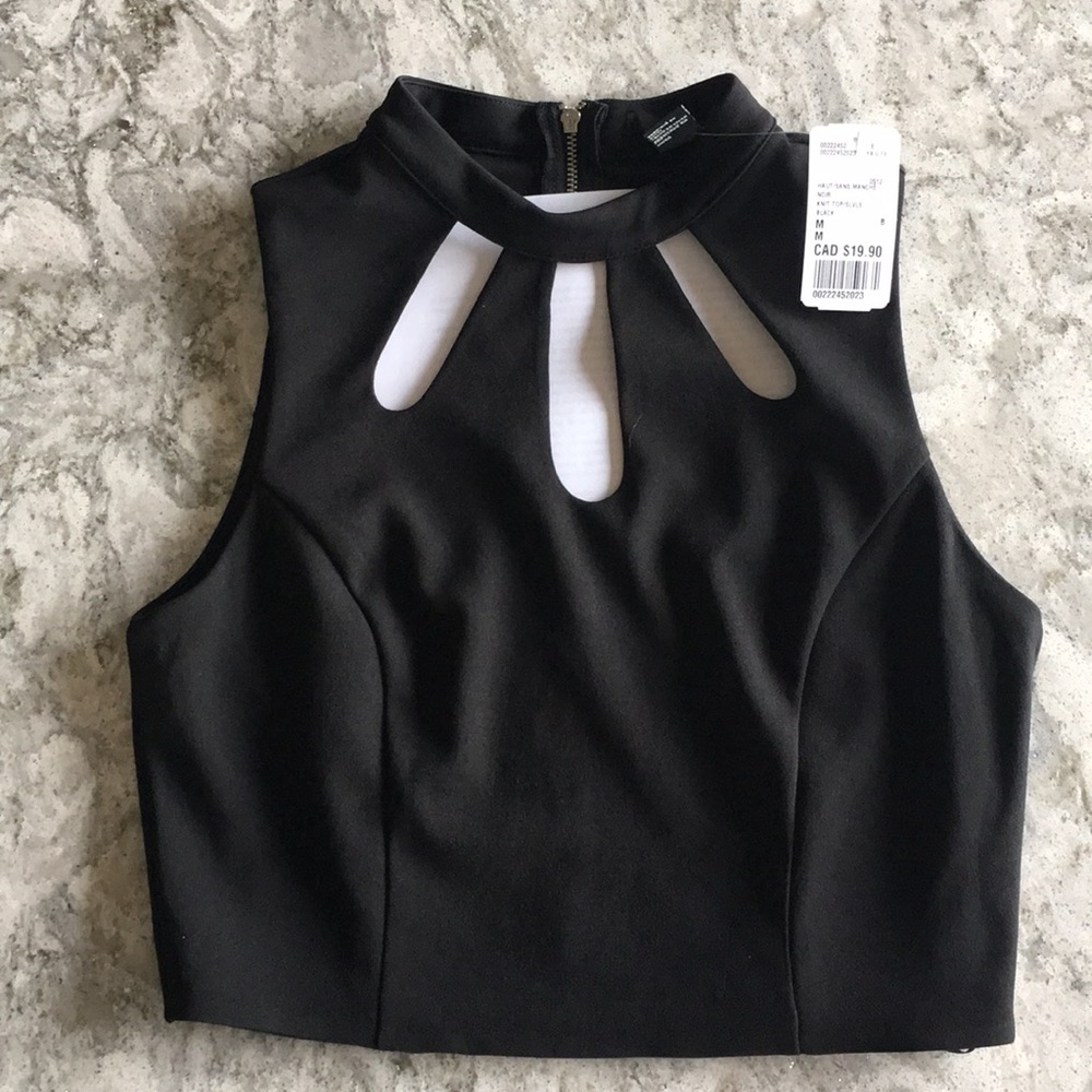 NWT Crop with Cutouts